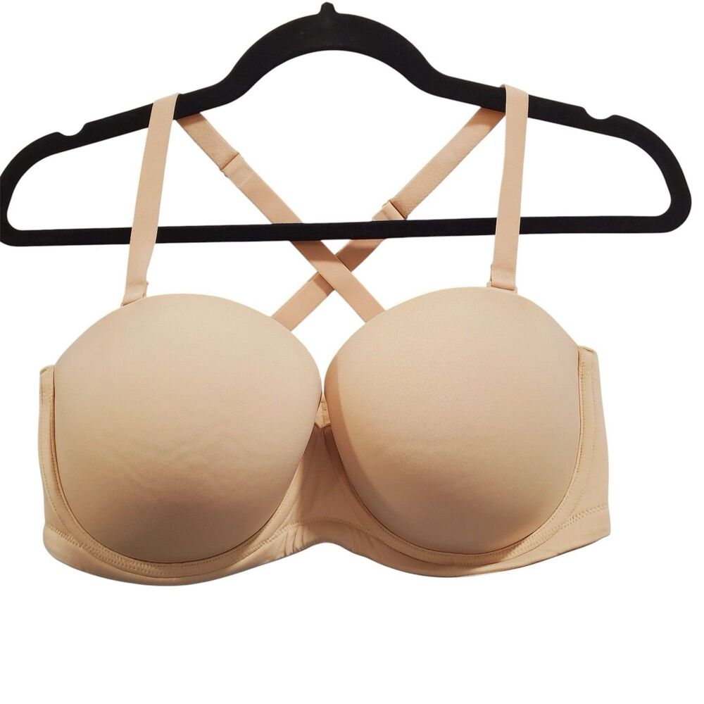 Wacoal 38DD Bra Beige 854119 Red Carpet Convertible Straps Strapless Underwire